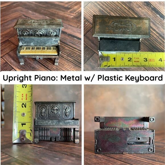 Three Vintage Die-Cast Pencil Sharpeners – 1970s – Upright Piano, Grand Piano - Picture 3 of 8